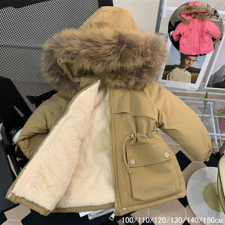 【送料無料】防寒コート キッズ ダウンコート 秋冬 女の子 男の子 ベビー服 キッズコート 可愛い 通園 通学 子供服 コート ジャケット 裏起毛 フェイクファー アウター 中綿コート 厚手 ダウンジャケット ショート丈 フード付き 防風 暖かい ジュニア お出かけ トップス
