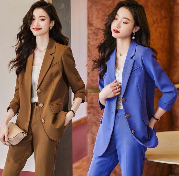 【送料無料】リクルートスーツ パンツスーツ 2点セット 就活 面接 通勤 オフィス レディーススーツ レディース 上下セット ジャケット+パンツ 長袖 セットアップ フォーマル 入学式 卒業式 洗える スーツセット 高級感 スーツ 大きいサイズ S M L XL 2XL 3XL