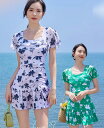【送料無料】ワンピース 水着 夏 女性水着 韓国風 セパレート水着 レディース水着 2点セット 水着セット 可愛い水着 みずぎ タンキニ 露出控えめ 10代 2...