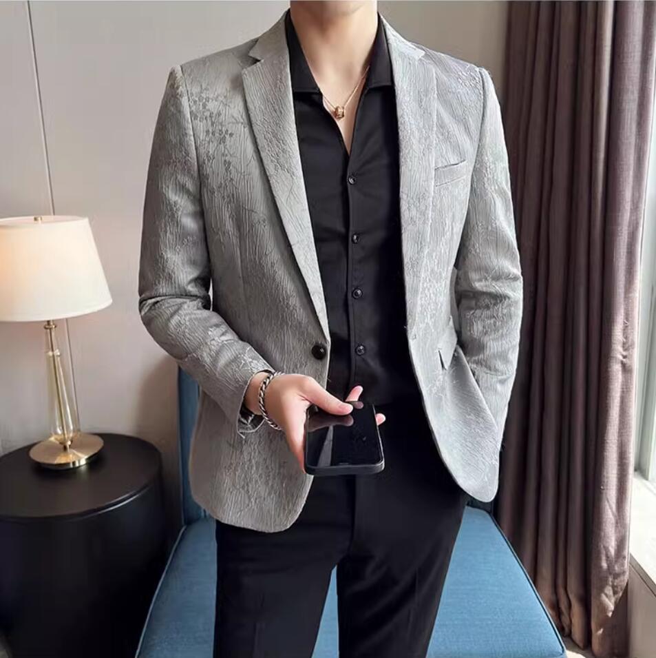 【送料無料】高級感 スーツジャケット メンズジャケット お兄ちゃん系 メンズスージャケットツ フォーマル 通勤 入社 スーツ 大きいサイズ 卒業 成人式ジャケット 韓国風 ビジネスジャケット 紳士服 単品 上着 ブラウス カッコイイ パーディー 二次会 忘年会