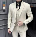 【送料無料】スーツ メンズ 紳士服 ビジネススーツ フォーマルスーツ 上下セット 大きいサイズ 細身スーツ セットアップ スーツセット 男性スーツ 2点/3点セット ジャケット+パンツ+ベスト メンズスーツ 通勤 入社 卒業 成人式スーツ スリーピース シングルスーツ(4)