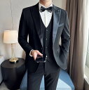 【送料無料】結婚式スーツ メンズスーツ スリーピース 紳士服 披露宴 二次会 パーティー フォーマルスーツ スーツセット セットアップ シングルスーツ メンズ ...