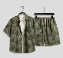 【 送料無料】メンズセット 上下セット おしゃれ スポーツウェア Tシャツショートパンツセット 夏服 花シャツ 短パン 軽量 上下 セットアップ 男性 半袖シャツ ショートパンツ カジュアルセット 海パン ビーチウェア 半パン 海 2点セット ハーフパンツ お兄ちゃん系(4)