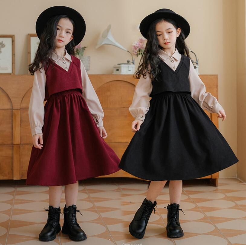 Rakuten - 【 送料無料】女の子ワンピース 入学式 入園式 キッズワンピース 子供ドレス カジュアルワンピース ジュニア 七五三 こどもの日 姫系 パーディードレス 発表会 結婚式 卒業式 卒園式 ガールズ プリンセス 通園 通学 子供服 長袖 人気ワンピース フォーマル キッズ服 秋冬