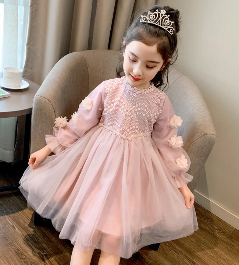 【 送料無料】春秋 キッズワンピース ガールズ プリンセス 子供服 長袖ワンピース 入学式 入園式 卒業式 卒園式 発表会 結婚式 韓国 人気ワンピース キッズ服 女の子 子供ドレス フォーマル ジュニア 七五三 こどもの日 通園 通学 姫系 カジュアルワンピース