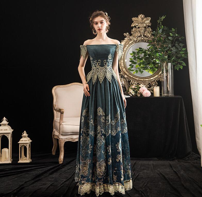 【送料無料】宮廷ドレス 貴族ドレス お姫様ドレス オペラ声楽 演劇 文化祭 パーティードレス 可愛い 貴婦人ドレス ハロウィン クリスマス ドレス ステージ衣装 華やか ロングドレス 撮影 学園祭 舞踏会 お嬢様ワンピース 演奏会 高級感 ヨーロッパ風ドレス