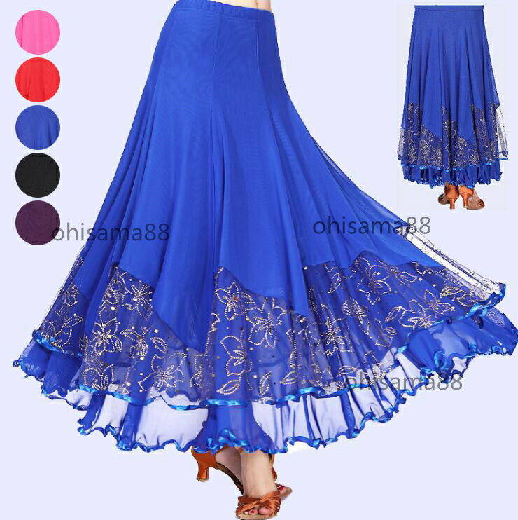 【送料無料】ダンススカート モダン衣装 モダンスカート ダンスウェア 可愛い モダンドレス 大きい裾 ワルツ ラテンスカート 社交ダンス衣装 スタンダードドレス スカート 試合 試験 団体ウエア 社交ダンスドレス 練習着 レッスン着 レディーススカート 着痩せ 大量注文可