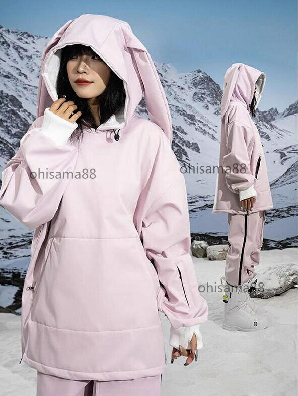 【送料無料】男女兼用 スノボーウェア 上下セット スキーウェア 韓国風 雪服 可愛い アウトドア ボード..