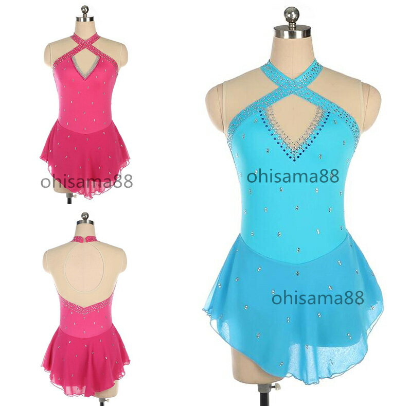 【送料無料】フィギュアスケート衣装 専用レオタード 競技着 アイススケートウェア ドレス アイススケートドレス キラキラ スケート衣装 スタンダード スケートドレス 可愛い アイス衣装 子供 大人 演出用 舞台 袖なし 女の子 skating skirt レッスン用 試験 練習着