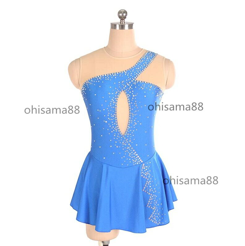 【送料無料】フィギュアスケート衣装 専用レオタード ドレス アイススケートドレス キラキラ スケート衣装 スタンダード スケートドレス 可愛い アイス衣装 子供 大人 演出用 舞台 袖なし 女の子 skating skirt レッスン用 試験 練習着 競技着 アイススケートウェア
