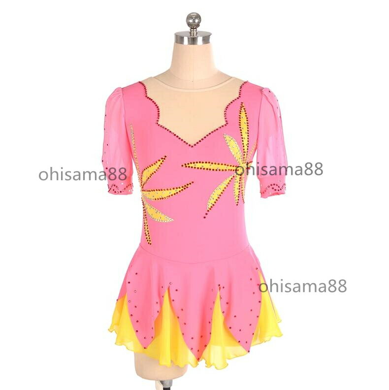 樂天商城 - 【送料無料】フィギュアスケート衣装 スケートドレス スタンダード キラキラ skating skirt スケート衣装 可愛い 演出用 舞台 ドレス レッスン用 試験 練習着 アイススケートウェア 短袖 女の子 専用レオタード 競技着 子供 大人 アイススケートドレス アイス衣装