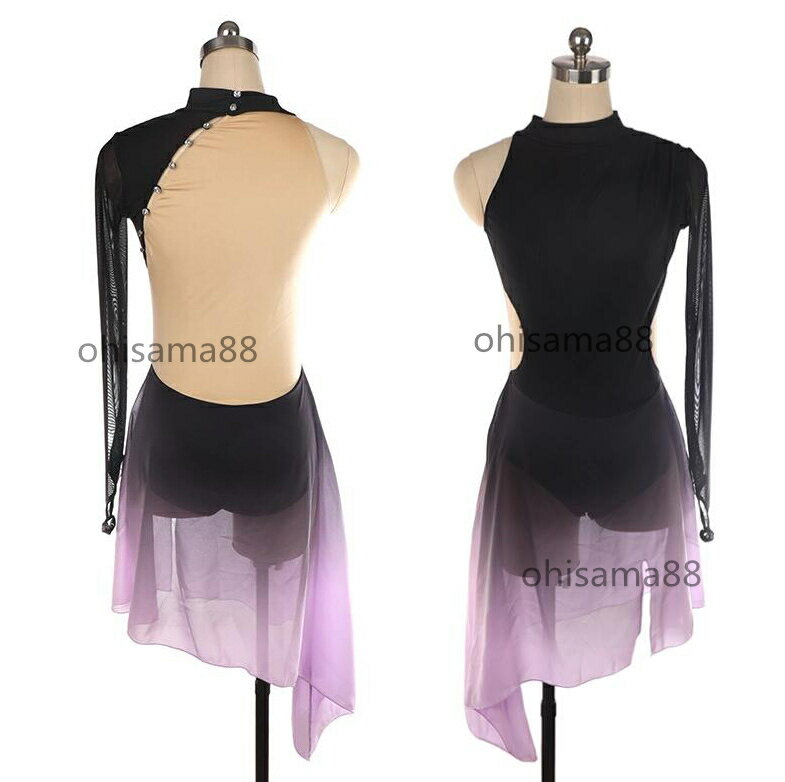 【送料無料】フィギュアスケート衣装 美しい ドレス スケートドレス 練習 レッスン着 ワンピース 試 ...