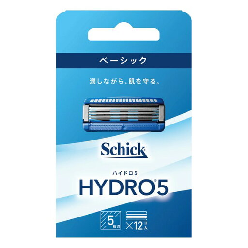 《シック》 ハイドロ5 ベーシック 替刃 (12コ入) スキンガード付 5枚刃 《シック》 ハイドロ5 ベーシック 替刃 (12コ入) スキンガード付 5枚刃