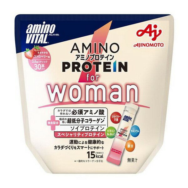 《味の素》 アミノバイタル アミノプロテイン for woman ストロベリー味 3.8g×30本入