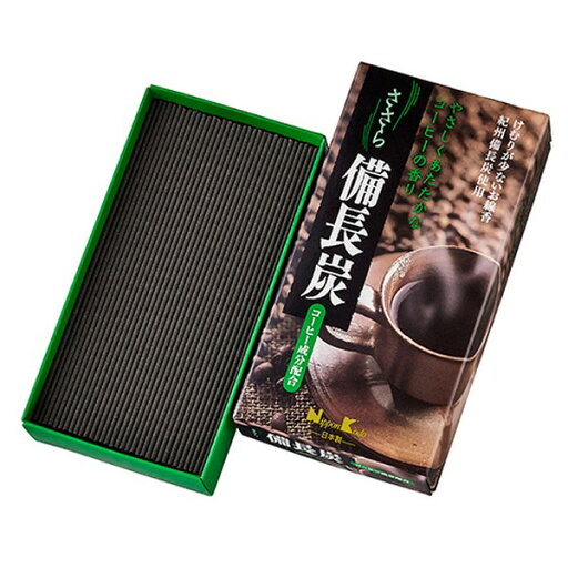 《日本香堂》 ささら備長炭 コーヒー バラ詰 約100g 《日本香堂》 ささら備長炭 コーヒー バラ詰 約100g