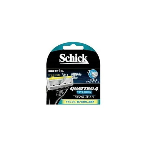 《シック》シック クアトロ4 チタニウムレボリューション 替刃(4コ入) 《シック》シック クアトロ4 チタニウムレボリューション 替刃(4コ入)