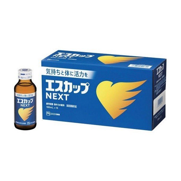 5箱(50本)以上のご注文は御買上合計金額が 10,500円（税込）以上であっても、5箱(50本)毎に別途送料 500円をご請求させて戴きます。 ※自動返信メ−ルでは送料が0円となりますが店舗側からの返信メールにて送料を修正させて 戴きます。何卒ご理解の程宜しくお願い致します。 ※商品リニューアル等によりパッケージデザイン及び容量は予告なく変更されることがあります ★ アルギニン塩酸塩やビタミンB群など、活力を与えてくれる成分を配合 ★ 疲労回復や集中力の維持に効果的なドリンク ★ スッキリとしたミックスフルーツ風味のさわやかなのみ心地 効能・効果 □ 疲労の回復・予防 □ 体力、身体抵抗力又は集中力の維持・改善 □ 日常生活における栄養不良に伴う身体不調の改善・予防 ・肩、首、腰又は膝の不調 ・疲れやすい、疲れが残る、体力がない、身体が重い、身体がだるい ・二日酔いに伴う食欲の低下、だるさ ・目の疲れ □ 虚弱体質(加齢による身体虚弱を含む。)に伴う身体不調の改善・予防 □ 病中病後の体力低下時、発熱を伴う消耗性疾患時、食欲不振時、妊娠授乳期又は産前産後等の栄養補給 成分・分量 1瓶(100mL)中：タウリン 1000mg、L-アルギニン塩酸塩 30mg、ジクロロ酢酸ジイソプロピルアミン 6mg、ビタミンB1硝酸塩 5mg、ビタミンB2リン酸エステル 5mg、ビタミンB6 5mg、ニコチン酸アミド 20mg、無水カフェイン 50mg 添加物：果糖ブドウ糖液糖、クエン酸、安息香酸Na、パラベン、アルコール、カラメル、香料、プロピレングリコール、バニリン 用法・用量 成人(15才以上)1日1回1瓶を服用します。 【用法・用量の注意】 用法・用量を守ること。 (他のビタミン等を含有する製品を同時に使用する場合には、過剰摂取等に注意すること) 容量 100mL×10本 使用上の注意 　　次の場合は、直ちに服用を中止し、この瓶を持って医師又は薬剤師に相談すること 服用後、次の症状があらわれた場合。 関係部位症状皮ふ発疹消化器胃部不快感 しばらく服用しても症状がよくならない場合。 次の症状があらわれることがあるので、このような症状の継続又は増強がみられた場合には、服用を中止し、医師又は薬剤師に相談すること 軟便、下痢 保管及び取り扱い上の注意 　　直射日光の当たらない涼しい所に保管のこと。 小児の手の届かない所に保管のこと。 使用期限をすぎたものは服用しないこと。 製造販売元 エスエス製薬株式会社 〒163-1488 東京都新宿区西新宿3丁目20番2号 東京オペラシティタワー 0120-028-193 製造国 日本 使用期限 使用期限が180日以上あるものをお送りします 商品区分 指定医薬部外品 広告文責 株式会社ヤマト薬品店（070-1821-1361）