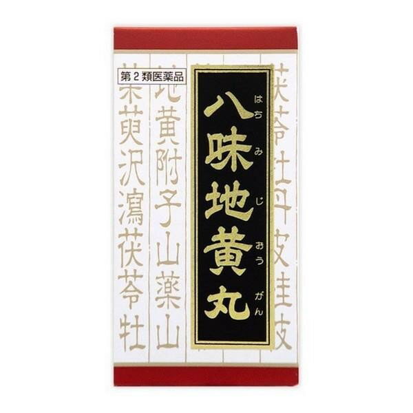 ※パッケージデザイン等は予告なく変更されることがあります ◆ 「八味地黄丸」は、漢方の古典といわれる中国の医書『金匱要略［キンキヨウリャク］』に収載された薬方です。 ◆ 頻尿、排尿困難、老人のかすみ目、疲れ、下肢痛などの症状に効果があります。 効能 体力中等度以下で、疲れやすくて、四肢が冷えやすく、尿量減少又は多尿でときに口渇があるものの次の諸症：下肢痛、腰痛、しびれ、高齢者のかすみ目、かゆみ、排尿困難、残尿感、夜間尿、頻尿、むくみ、高血圧に伴う随伴症状の改善（肩こり、頭重、耳鳴り）、軽い尿漏れ 成分 成人1日の服用量12錠（1錠370mg）中 八味地黄丸料エキス粉末M・・・2,600mg(ジオウ2.5g、サンシュユ・サンヤク・タクシャ・ブクリョウ・ボタンピ各1.5g、ケイヒ・ブシ末各0.5gより抽出。) 添加物として、ヒドロキシプロピルセルロース、二酸化ケイ素、セルロース、クロスCMC-Na、クロスポビドン、ステアリン酸Mgを含有する 用法・用量 次の量を1日3回食前又は食間に水又は白湯にて服用。成人（15才以上）・・・1回4錠15才未満7才以上・・・1回3錠7才未満・・・服用しないこと 容量 360錠 ご注意 してはいけないこと （守らないと現在の症状が悪化したり、副作用が起こりやすくなります） 次の人は服用しないでください 胃腸の弱い人 下痢しやすい人 相談すること 1.次の人は服用前に医師又は薬剤師に相談してください 医師の治療を受けている人 妊婦又は妊娠していると思われる人 のぼせが強く赤ら顔で体力の充実している人 今までに薬により発疹・発赤、かゆみ等を起こしたことがある人 2.次の場合は、直ちに服用を中止し、この文書を持って医師又は薬剤師に相談してください 服用後、次の症状があらわれた場合 皮ふ・・・発疹・発赤、かゆみ 消化器・・・食欲不振、胃部不快感、腹痛 その他・・・のぼせ、どうき 1ヵ月位服用しても症状がよくならない場合 3.次の症状があらわれることがありますので、このような症状の継続又は増強が見られた場合には、服用を中止し、医師又は薬剤師に相談してください 下痢 用法・用量に関連する注意 小児に服用させる場合には、保護者の指導監督のもとに服用させてください 保管及び取り扱い上の注意 直射日光の当たらない湿気の少ない涼しい所に密栓して保管してください （ビン包装の場合は、密栓して保管してください。なお、ビンの中の詰物は、輸送中に錠剤が破損するのを防ぐためのものです。開栓後は不要となりますのですててください。） 小児の手の届かない所に保管してください 他の容器に入れ替えないでください （誤用の原因になったり品質が変わります。） 使用期限のすぎた商品は服用しないでください 水分が錠剤につきますと、変色または色むらを生じることがありますので、誤って水滴を落としたり、ぬれた手で触れないでください メーカー名 クラシエ薬品株式会社 広告文責 株式会社ヤマト薬品店（070-1821-1361） 商品区分 第2類医薬品