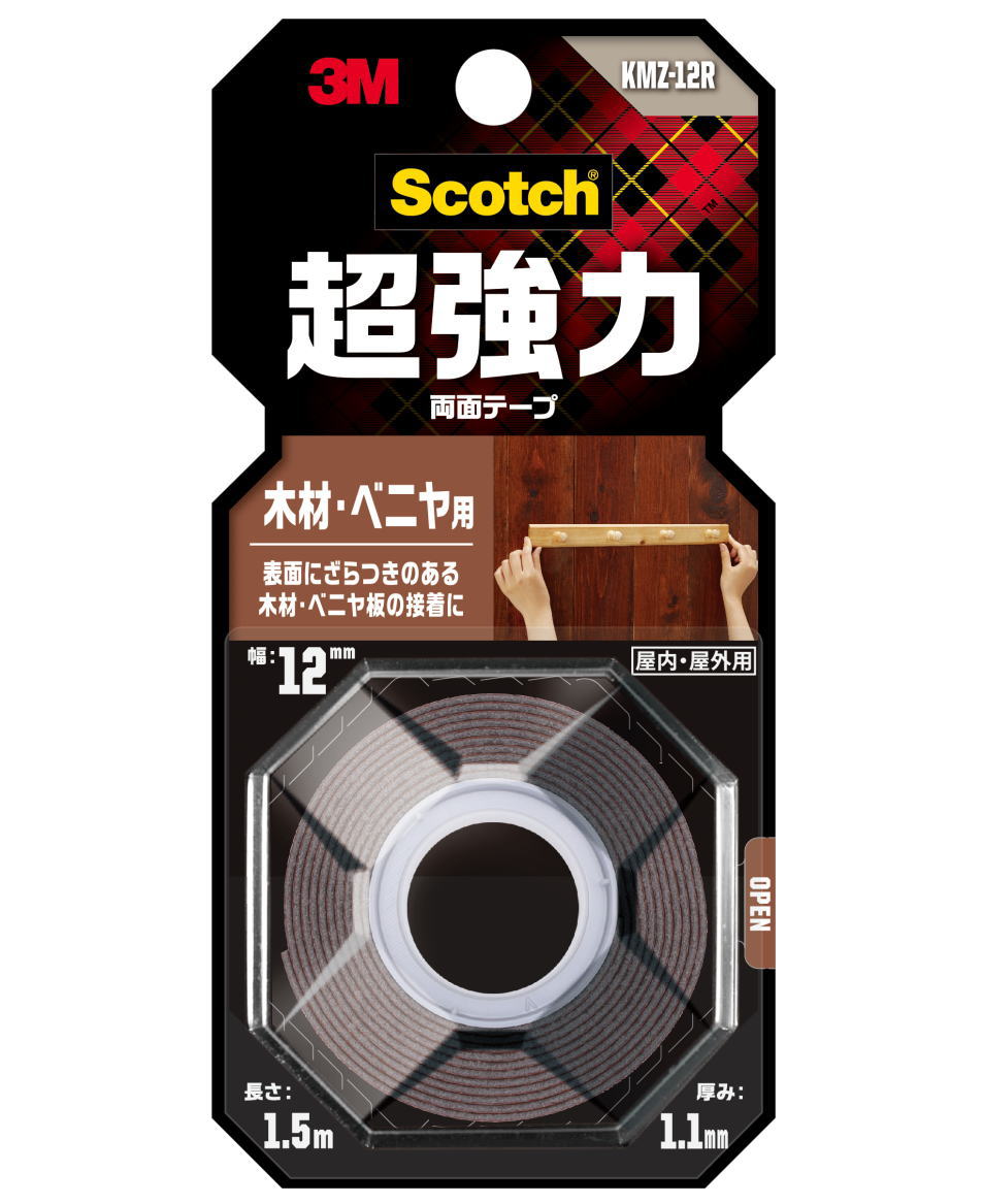 3M スコッチ 超強力両面テープ 木材・ベニヤ用 KMZ-12R