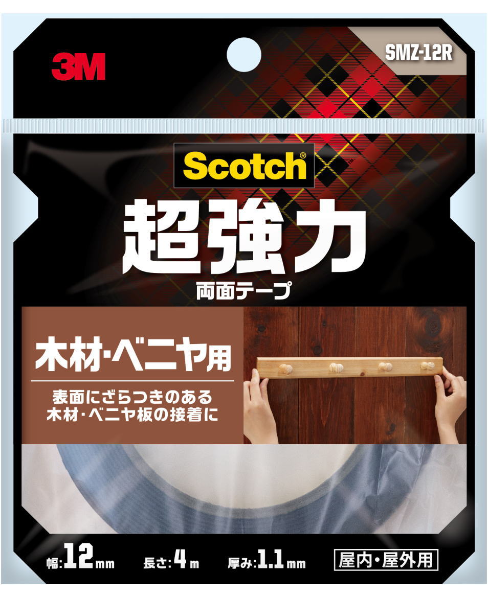 3M スコッチ 超強力両面テープ 木材・ベニヤ用 SMZ-12R...