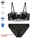 セクシーランジェリー ブラショーツセット 下着 盛りブラ 上下セット バックストリング 魅せる谷間 刺繍 極薄 透け透け レース エロイ プレイ Tバック 超過...