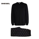 商品名：DIESEL パジャマ 上下セット 品番： A07125-0KGAD 素材：上 コットン60%,ポリエステル40%,下 コットン100% 原産国 : 中国 サイズ : size S／トップス（肩幅：45.5cm　袖丈：60cm　身幅：53.5cm　着丈：70cm） ボトムス（ウエスト：70cm　股上：32.5cm　わたり幅：31.5cm　股下：71cm　裾幅：20cm） size M／トップス（肩幅：48cm　袖丈：62cm　身幅：57cm　着丈：71cm） ボトムス（ウエスト：74cm　股上：32.5cm　わたり幅：32cm　股下：73cm　裾幅：20cm）　 size L／トップス（肩幅：49cm　袖丈：64.5cm　身幅：58cm　着丈：73.5cm） ボトムス（ウエスト：78cm　股上：33cm　わたり幅：33.5cm　股下：74.5cm　裾幅：21cm） size XL／トップス（肩幅：52cm　袖丈：66cm　身幅：61cm　着丈：75cm） ボトムス（ウエスト：84cm　股上：34.5cm　わたり幅：35cm　股下：77cm　裾幅：22cm） ※こちらの商品は並行輸入品です。 ※サイズは平置きの手採寸の為、若干の差異が 　ある場合がございます。 ※お使いのモニター、照明等により実際の商品と 　色味が異なる場合がございます。