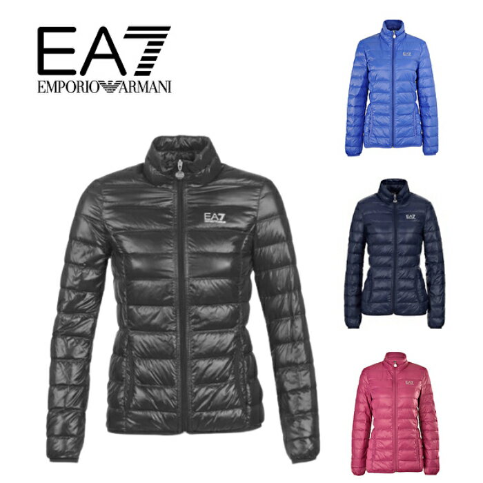 エンポリオ アルマーニ ダウンジャケット レディース エンポリオ アルマーニ EMPORIO ARMANI EA7 レディース ポケッタブル ダウン ジャケット 8NTB13 TN12Z ブルゾン ブラック ネイビー