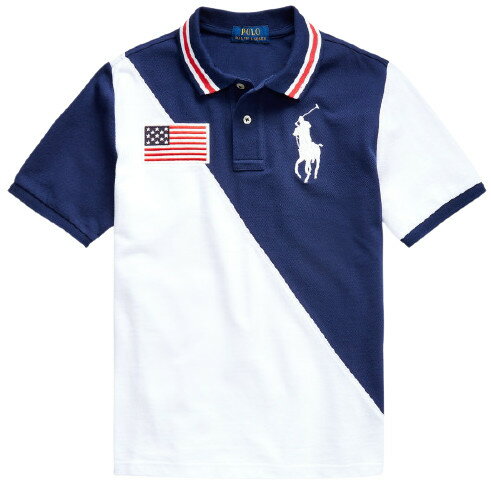 POLO RALPH LAUREN(ポロ ラルフローレン) ビッグポニー 切り替え ポロシャツ ボーイズライン 小さめサイズ 男女兼用 ユニセックス