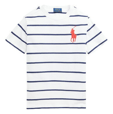 POLO RALPH LAUREN(ポロ ラルフローレン) ビックポニー ボーダー Tシャツ ボーイズライン 小さめサイズ 男女兼用 ユニセックス