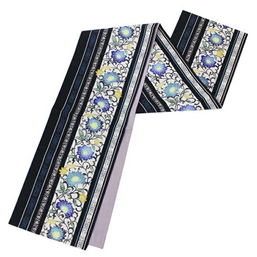 京袋帯 正絹 WAKKA 日本製 袋名古屋帯 (シャングリラ献上/濃紺) ネイビー 3m75cm 袋帯 帯 SB131-2