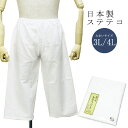 ステテコ 男 メンズ 大きいサイズ すててこ 日本製 綿 洗える(3L/4Lサイズ 白) 着物 パンツ メンズ着物 洗えるインナー 紳士 インナー 肌着 はだぎ おおきい ビッグサイズ wku お取寄せ