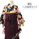 袴セット HLアッシュエル 二尺袖着物と刺繍袴 卒業式セット...