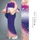 付下げ訪問着 国内染め お仕立て着物 白と紫色のグラデーション地に桜風と柄(27-61)【※お仕立て代金込み・国内縫製】 反物【セミオーダー】【附下 付け下げ きもの】 お茶会 成人式 お正月 卒業式 入学式 踊り衣裳 舞台 反物 舞踊 演劇 コスプレ