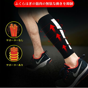 【送料無料】 ふくらはぎサポーター M-XL 左右兼用 2枚組 【メール便】| ふくらはぎ用 カーフスリーブ 着圧 すね 肉離れ こむら返り だるさ 疲れ むくみ スポーツ 夏 疲労軽減 ケガ防止 サポーター サポート 痛み 筋トレ 野球 テニス ゴルフ バスケ バレー プロテクター