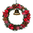 クリスマスリース25cmレッド あす楽 玄関 高級 おしゃれ 国内生産