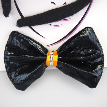 ハロウィンカチューシャ・リボンコスプレセット(ブラックハット)【ハロウィン/ハロウィンコスプレ】