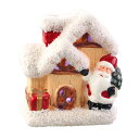 【マラソン限定!最大2,000円OFFクーポンあり】LEDレジンクリスマスサンタハウス クリスマス おしゃれ かわいい 北欧 陶器 卓上 デスク テーブル 飾り 装飾 置物 小物 雑貨 LEDライト 電飾 電池式 サンタクロース 煙突 えんとつ インテリア ディスプレイ お買得