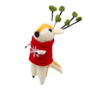 \100円引きクーポンあり/ウールクリスマススタンディングトナカイ レッド おしゃれ かわいい 北欧 羊毛 温かい 卓上 テーブル 飾り 装飾 置物 小物 雑貨 ふわふわ もこもこ インテリア デコレーション パーティー クリスマス