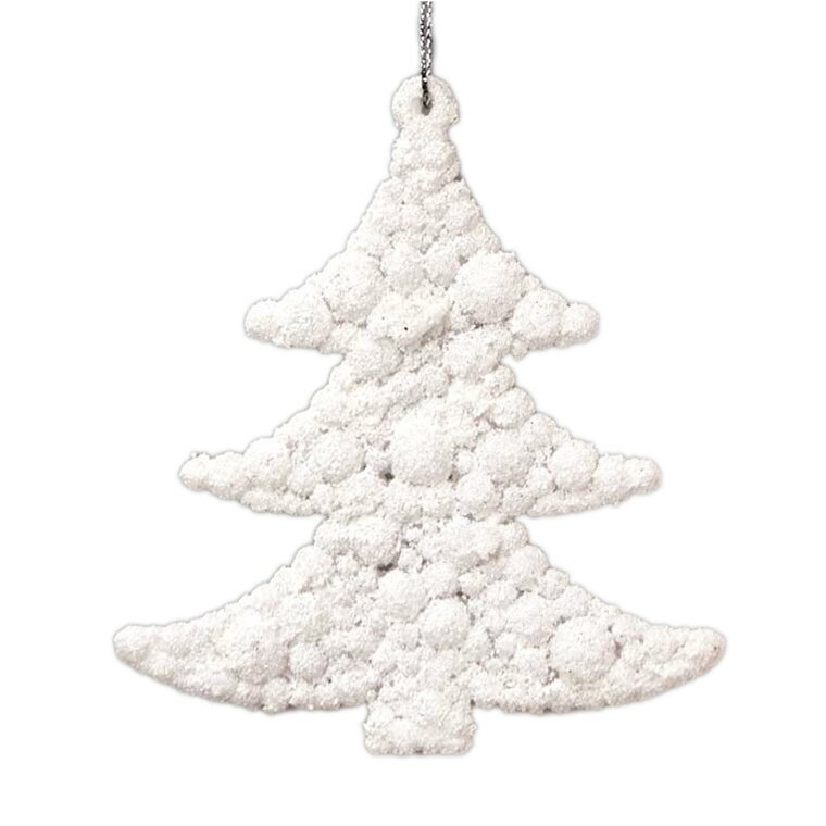 グリッターツリークリスマスオーナメント ホワイト クリスマス クリスマスオーナメント オーナメント 北欧 アンティーク インテリア おしゃれ かわいい ラメ グリッター キラキラ 小物 雑貨 飾り付け 飾り 装飾 クリスマスツリー C3