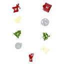 フェルトメリークリスマスガーランド170cm XMASカラー クリスマス クリスマスオーナメント オーナメント 北欧 アンティーク インテリア おしゃれ かわいい フェルト 小物 雑貨 飾り付け 飾り 装飾