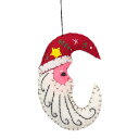 フェルトムーンサンタオーナメント レッド クリスマス クリスマスオーナメント オーナメント 北欧 おしゃれ かわいい 小物 雑貨 飾り付け 飾り 装飾 クリスマスツリー 在庫処分
