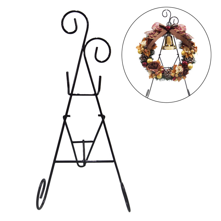 クリスマスリーススタンド Mサイズ クリスマス 玄関 部屋 北欧 おしゃれ 豪華 飾り 装飾 上品 ディスプレイ アイアン リースハンガー インテリア 生花 造...