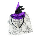 【Y】ハロウィンチュール付きカチューシャ パープル おしゃれ かわいい 雑貨 小物 髪飾り ヘッドアクセサリー ヘッドバンド 衣装 仮装 パーティー コスプレ ...