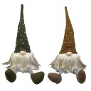 LED足ブラ目隠しトムテ グリーン イエロー クリスマス インテリア 雑貨 置き物 置物 ライト デコレーション サンタクロース 卓上 店内 室内 かわいい 人...