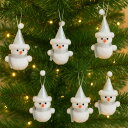 【マラソン限定!最大2,000円OFFクーポンあり】ふわふわスノーマン6個セット シルバー クリスマス クリスマスオーナメント オーナメント 北欧 おしゃれ かわいい 小物 雑貨 飾り付け 飾り 装飾 クリスマスツリー