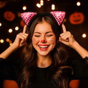 【マラソン限定最大2000円OFFクーポン配布】ハロウィン カチューシャ ケモミミキャットブラック おしゃれ かわいい 雑貨 猫耳 猫 ネコ ねこ 髪飾り ヘッドアクセサリー ヘアアクセサリー 衣装 仮装 コスプレ 大人 子供 ポイント消化 ポイント消費 送料無料