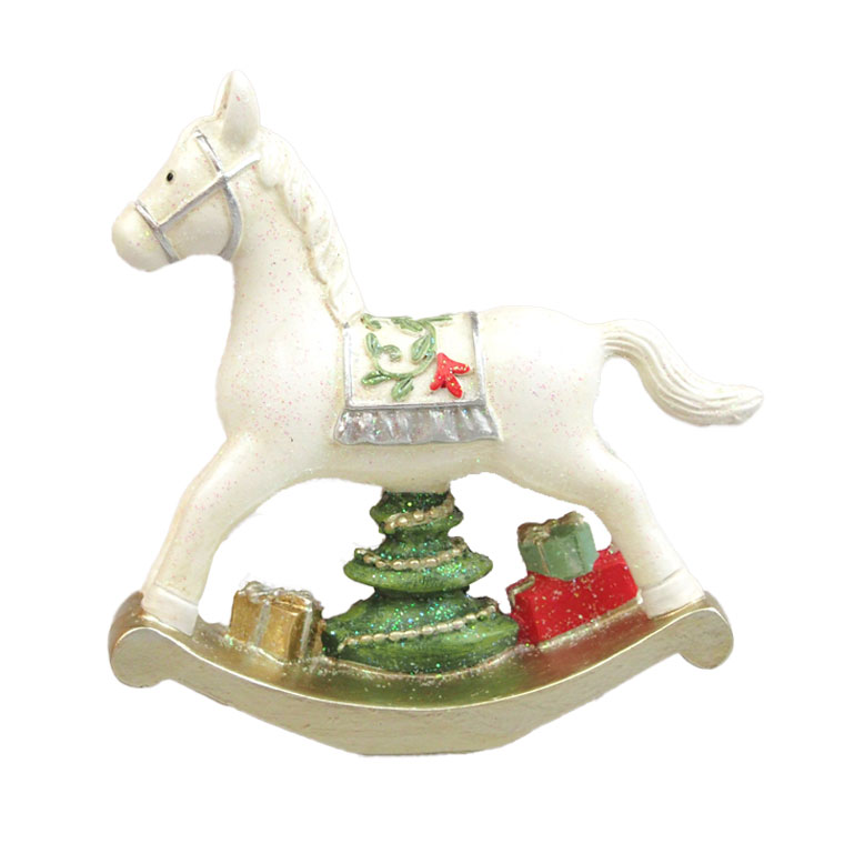 【当店最大P12倍！ブラックフライデー限定】ポリレジンスロッキングホース クリスマス おしゃれ かわい..