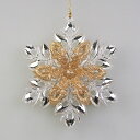 \お盆休み限定5%OFFクーポンあり/アクリルクリスマススノーフレーク オーナメント ゴールド ラメ 北欧 オーナメントクリスマス雑貨 クリスマス飾り クリスマ...