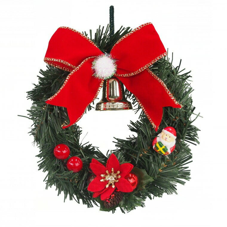 【当店最大P12倍！ブラックフライデー限定】【1000円ポッキリ】クリスマスリース 15cmレッド 玄関 ナチュラル 手作り オーナメント 上品 豪華 おしゃれ 飾り 装飾 かわいい ドア 壁掛け ハンガー 天然素材 花 造花 ギフト プレゼント 国内生産 在庫処分 特価