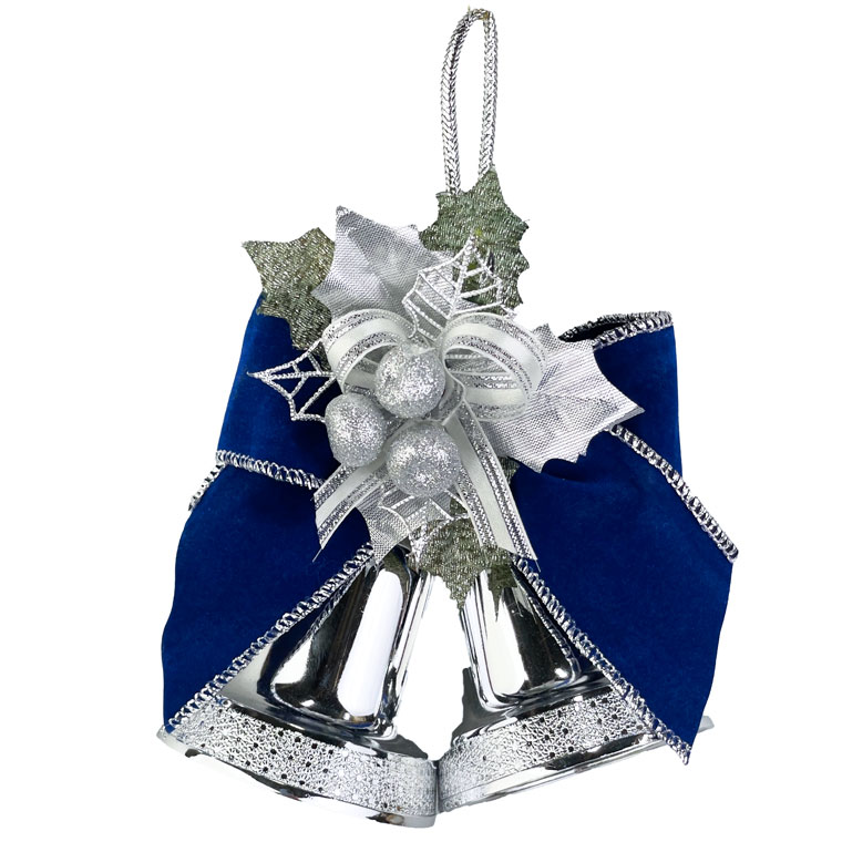 【当店最大P12倍！ブラックフライデー限定】【1000円ポッキリ】クリスマスベル12cm ブルー クリスマスツリー 玄関 部屋 北欧 ナチュラル オーナメント 手作り 壁掛け ハンギング ディスプレイ 天然素材 花 造花 ギフト プレゼント クリスマスリース 在庫処分 お買い得